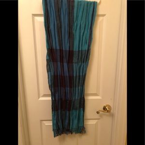 Burberry crimped linen and silk scarf